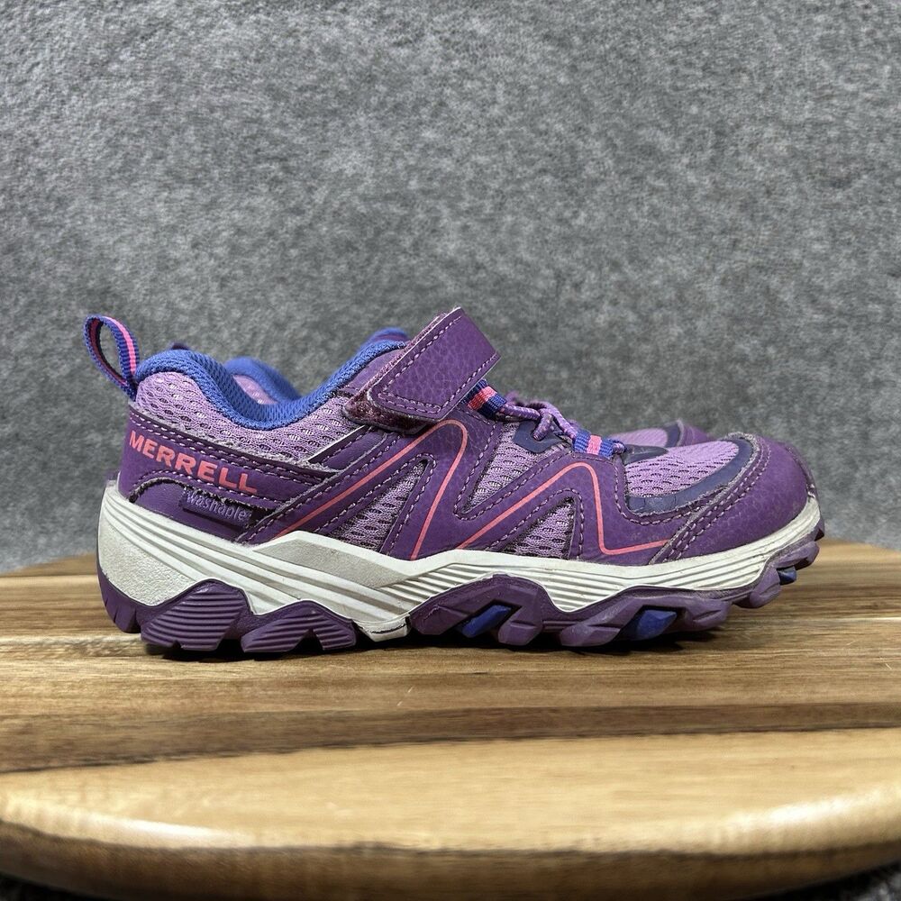 Merrell Trail Quest Kids Size 11 Berry Purple Pink Trail Hiking Shoes Used